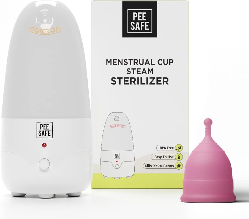 Pee Safe Menstrual Cup Steam Sterilizer - BPA Free, Auto Power Cut-Off - Image 2