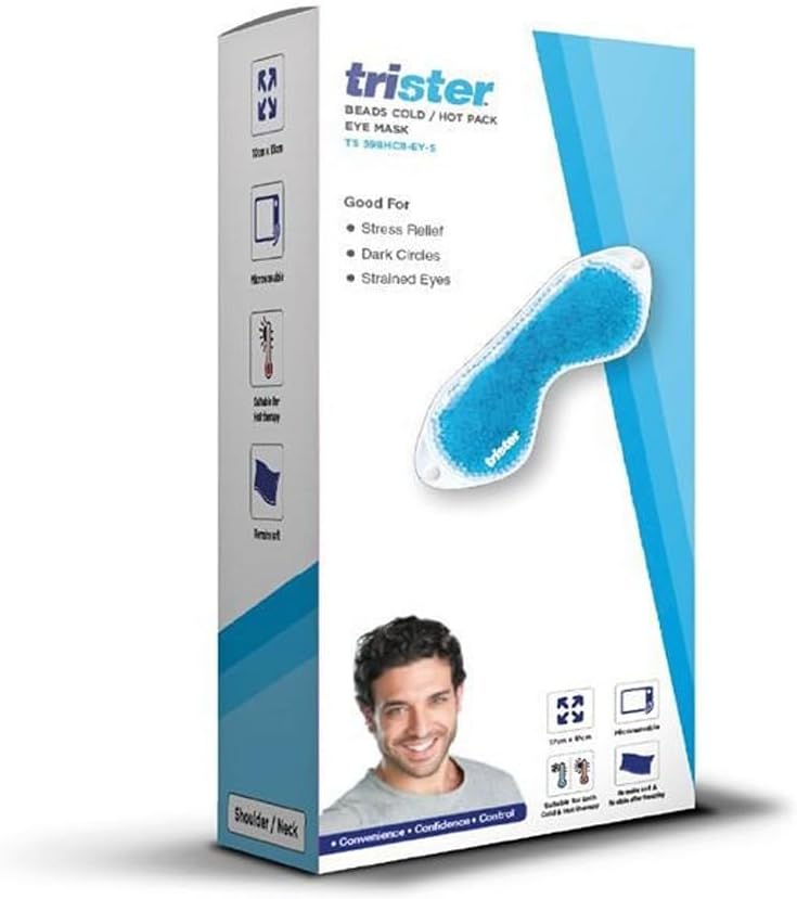 Trister Cold/Hot Pack Eye Mask - Bead-Filled, 17x17 cm, TS-598HCB-EY-S