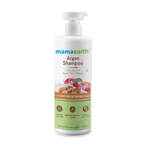 MAMAEARTH Argan Shampoo For Frizz-Free & Stronger Hair, 250 Ml