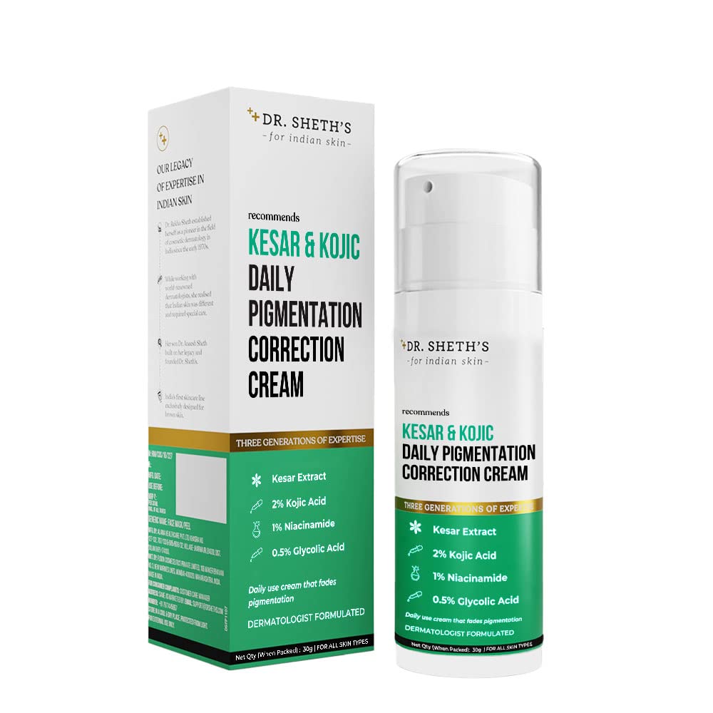 Dr. Sheth's Kesar & Kojic Daily Pigmentation Correction Cream, 30g