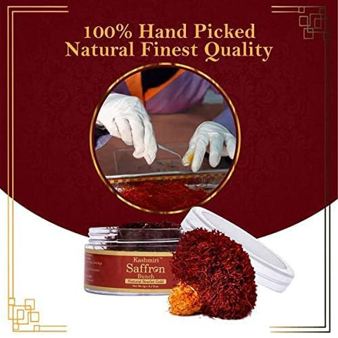 VEDAPURE A+ Grade Original Kashmiri Saffron/Kesar With Yellow Threads For Skin Beauty Tilak Sweets Biryani & Pregnant Women - 5 Gram (2)