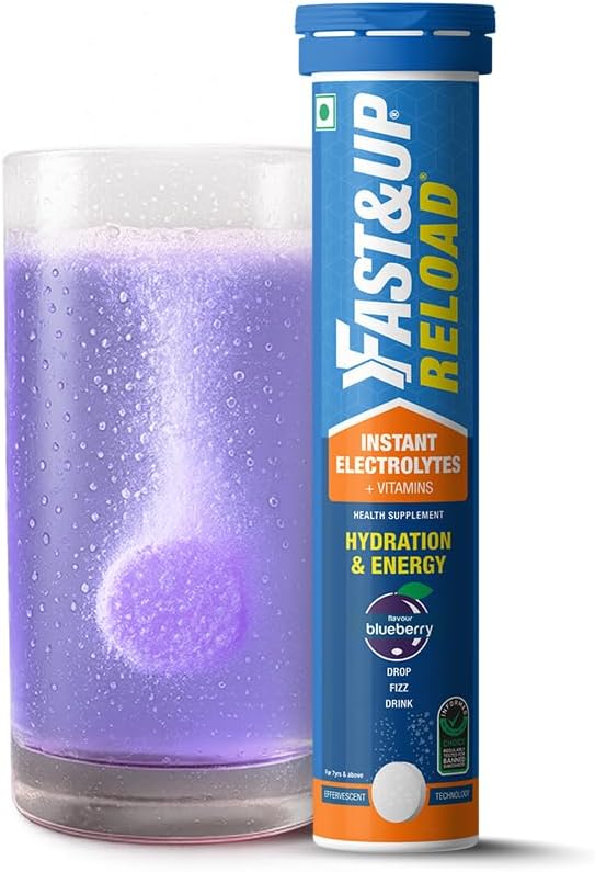 Fast & Up Reload Blueberry Flavour - Low Sugar Hydration Capsules, 20 Tablets