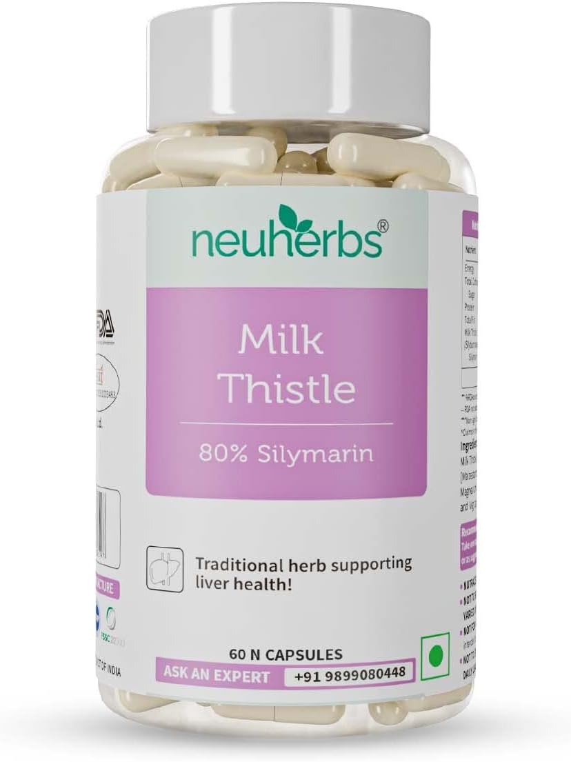 Neuherbs Milk Thistle Liver Detox Supplement - 60 Capsules