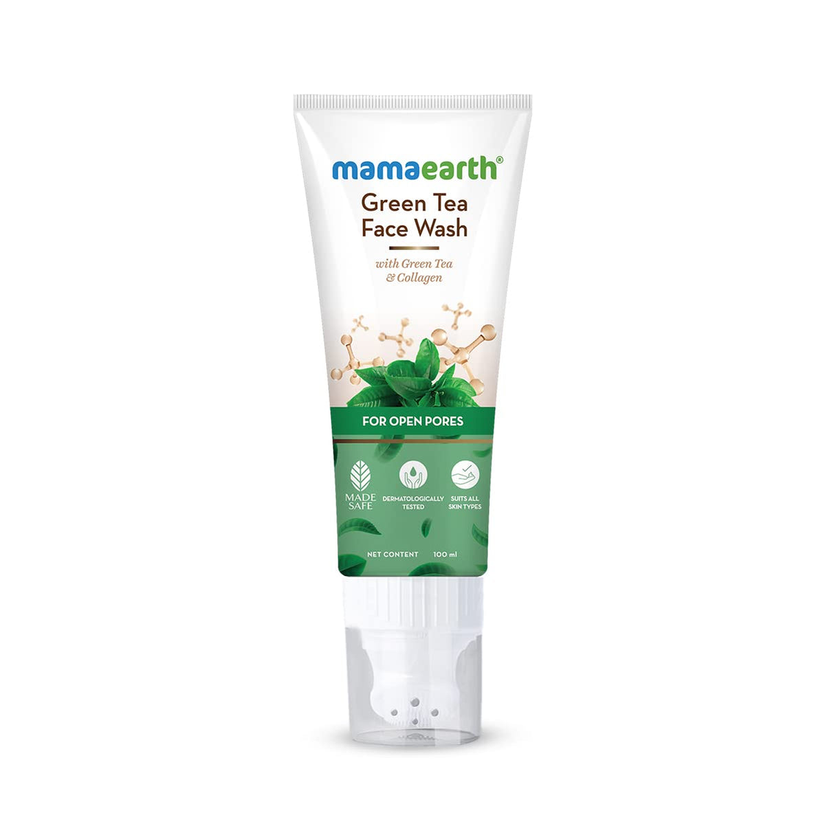 Mamaearth Green Tea Face Wash with Collagen for Open Pores - 100ml