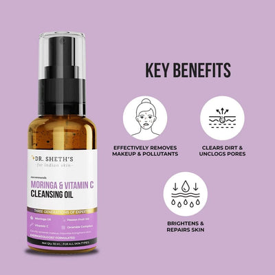 Dr. Sheth's Moringa & Vitamin C Cleansing Oil - 50 ml - Image 3