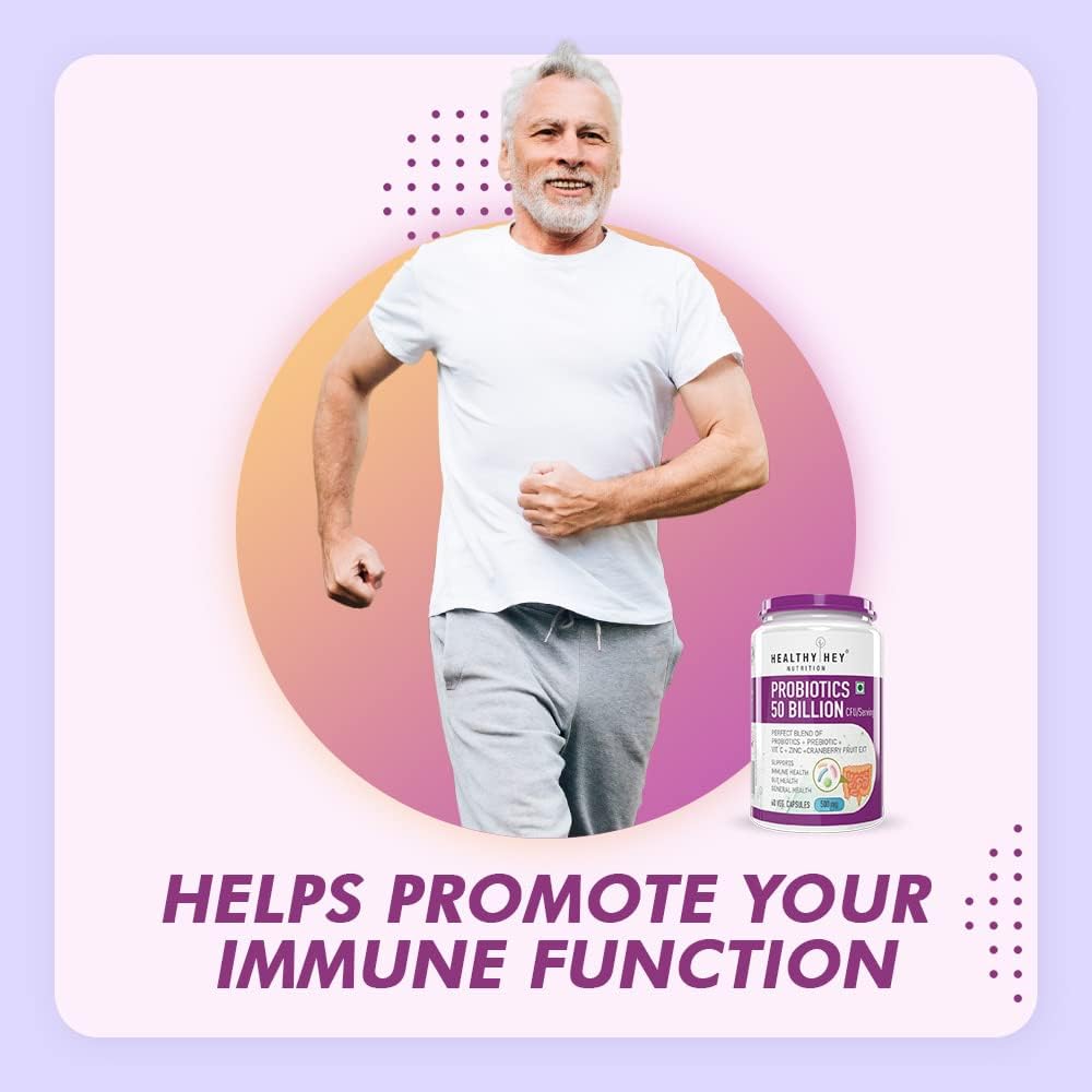 HealthyHey Nutrition Probiotics - 50 Billion CFU, Multi-Strain, 60 Veg Capsules - Image 3