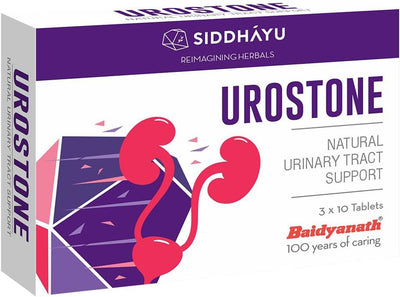 Siddhayu Urostone Tablets - Herbal Urinary Support, 30 Pack