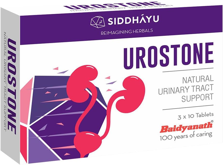 Siddhayu Urostone Tablets - Herbal Urinary Support, 30 Pack