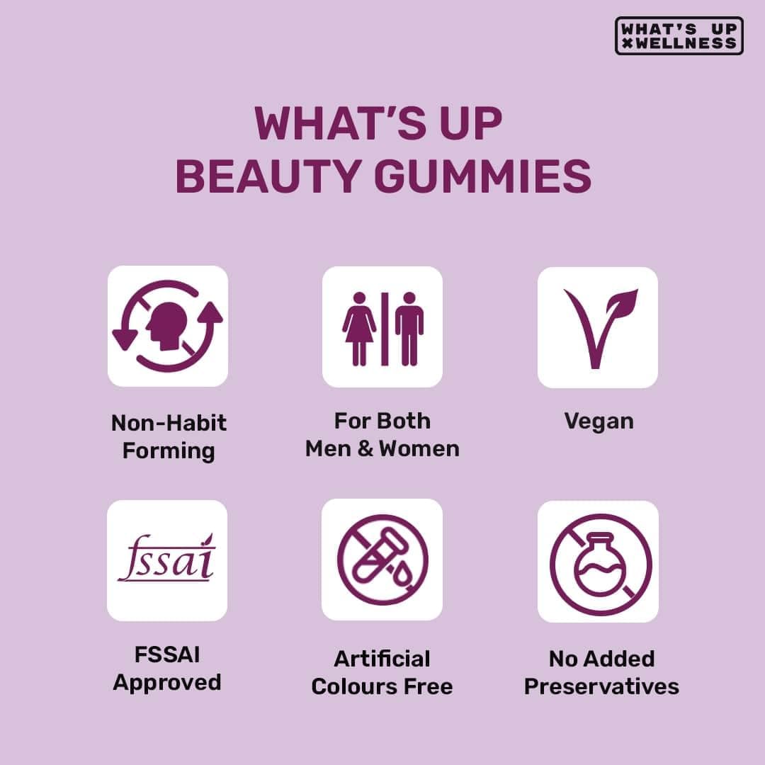 What's Up Wellness Beauty Gummies - Biotin & Superfoods Blend - 30 Gummies - Image 6
