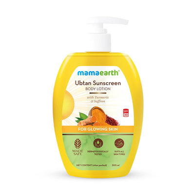Mamaearth Ubtan Sunscreen Body Lotion with Natural Ingredients, 300 ml
