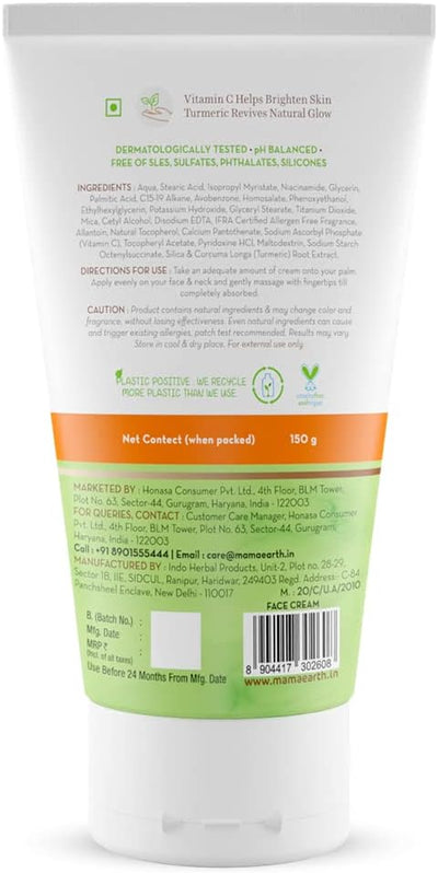 Mamaearth Vitamin C Daily Glow Face Cream with Turmeric - 150g - Image 7