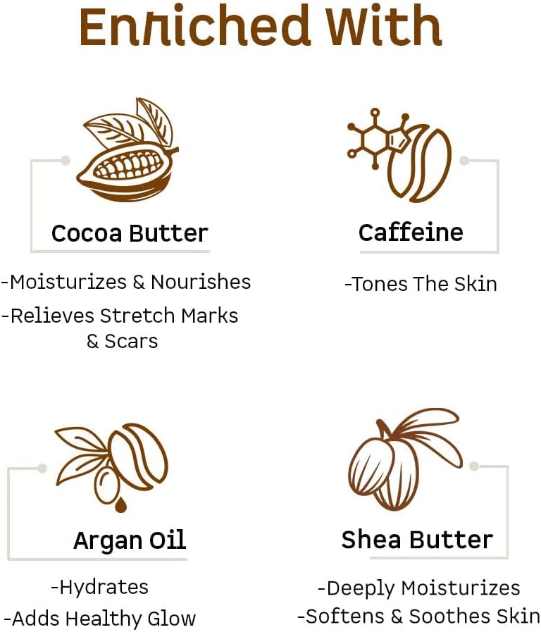mCaffeine Choco Body Butter - Intense Moisturization, Cocoa Butter - 250g - Image 2