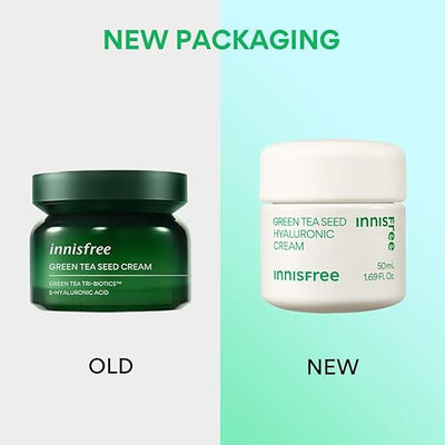 Innisfree Green Tea Seed Hyaluronic Face Moisturiser Cream, 50ml - Image 8