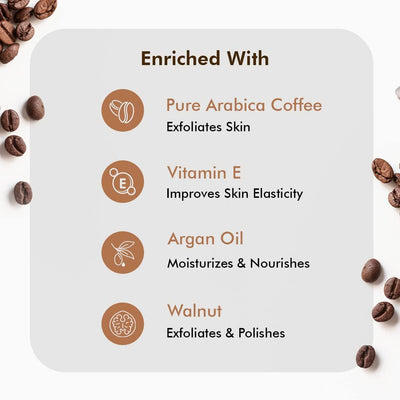 mCaffeine Naked & Raw Coffee Face Scrub - Exfoliator, 100g - Image 5