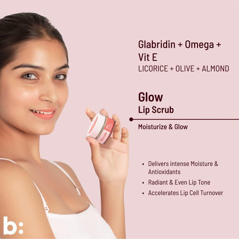 Biocule Glow Lip Scrub : Glabridin + Omega + Vit E 12gm