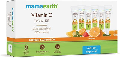 Mamaearth 6 Step Vitamin C Facial Kit with Turmeric - 60g