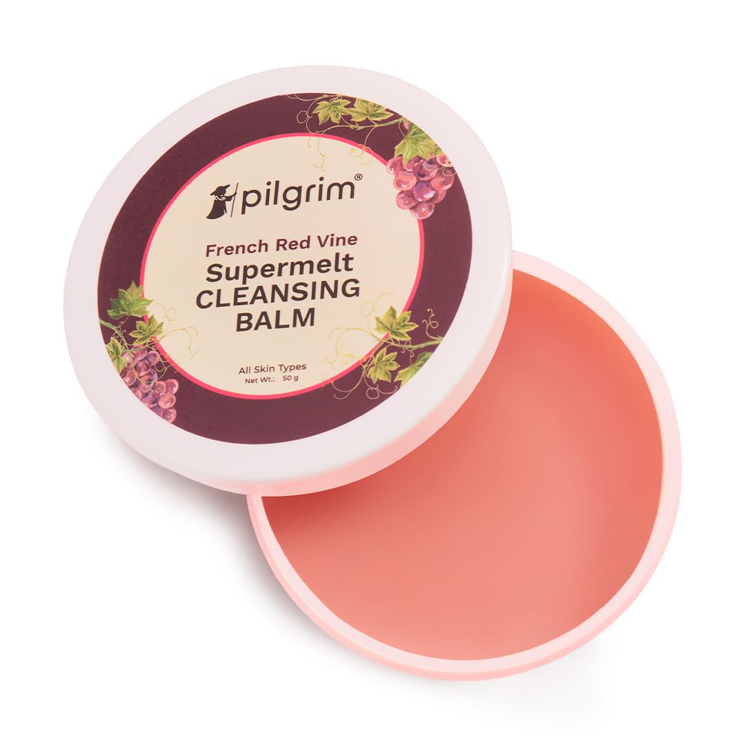 Pilgrim French Red Vine Supermelt Cleansing Balm 50gm | Makeup remover cleansing balm for face