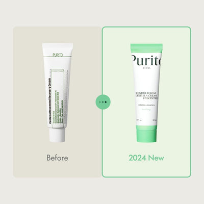 Purito Wonder Releaf Centella Cream - Unscented Face Moisturiser, 50ml - Image 2