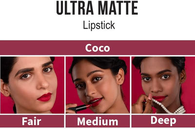 Nykaa Ultra Matte Lipstick Coco17 - Colour Cosmetics - Image 4