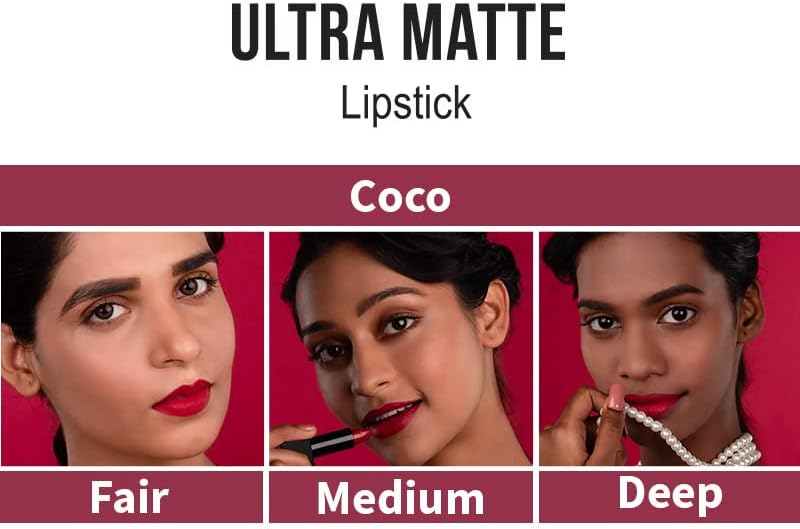 Nykaa Ultra Matte Lipstick Coco17 - Colour Cosmetics - Image 4