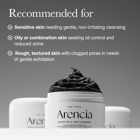 Arencia Black Tea Rice Mochi Face Cleanser, Deep-Cleansing, Pore Care, Sebum Control, Oily Skin 120g (4.23 oz) - Image 6