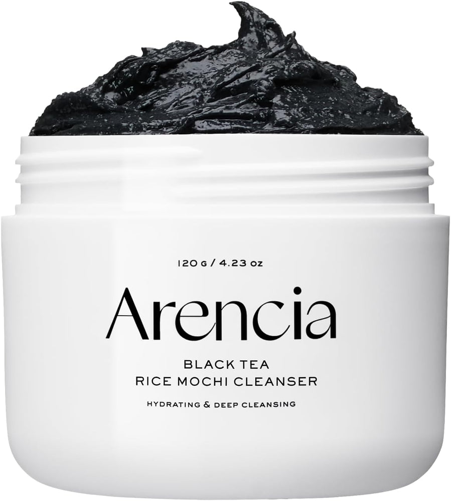 Arencia Black Tea Rice Mochi Face Cleanser, Deep-Cleansing, Pore Care, Sebum Control, Oily Skin 120g (4.23 oz)