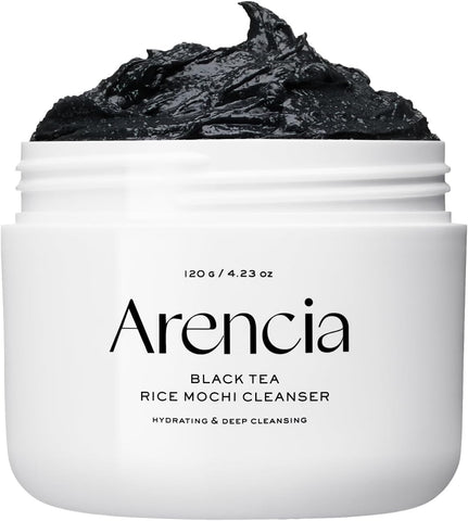 Arencia Black Tea Rice Mochi Face Cleanser, Deep-Cleansing, Pore Care, Sebum Control, Oily Skin 120g (4.23 oz)