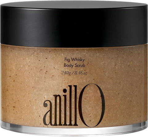 Fig Whisky Body Scrub – Vegan Exfoliator with Fig Extract, Seed Powder & Andean Salt for Smooth, Radiant Skin – Woody Scent, Paraben-Free, Sulfate-Free, Silicone-Free 240g / 8.46 oz