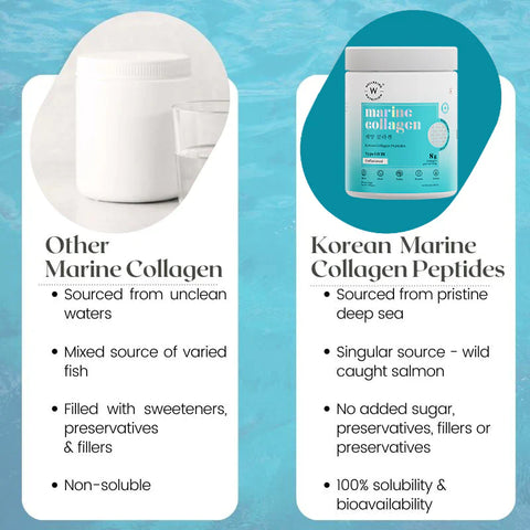 Wellbeing Nutrition Pure Korean Marine Collagen Peptides | Unflavored | Combat Signs of Ageing