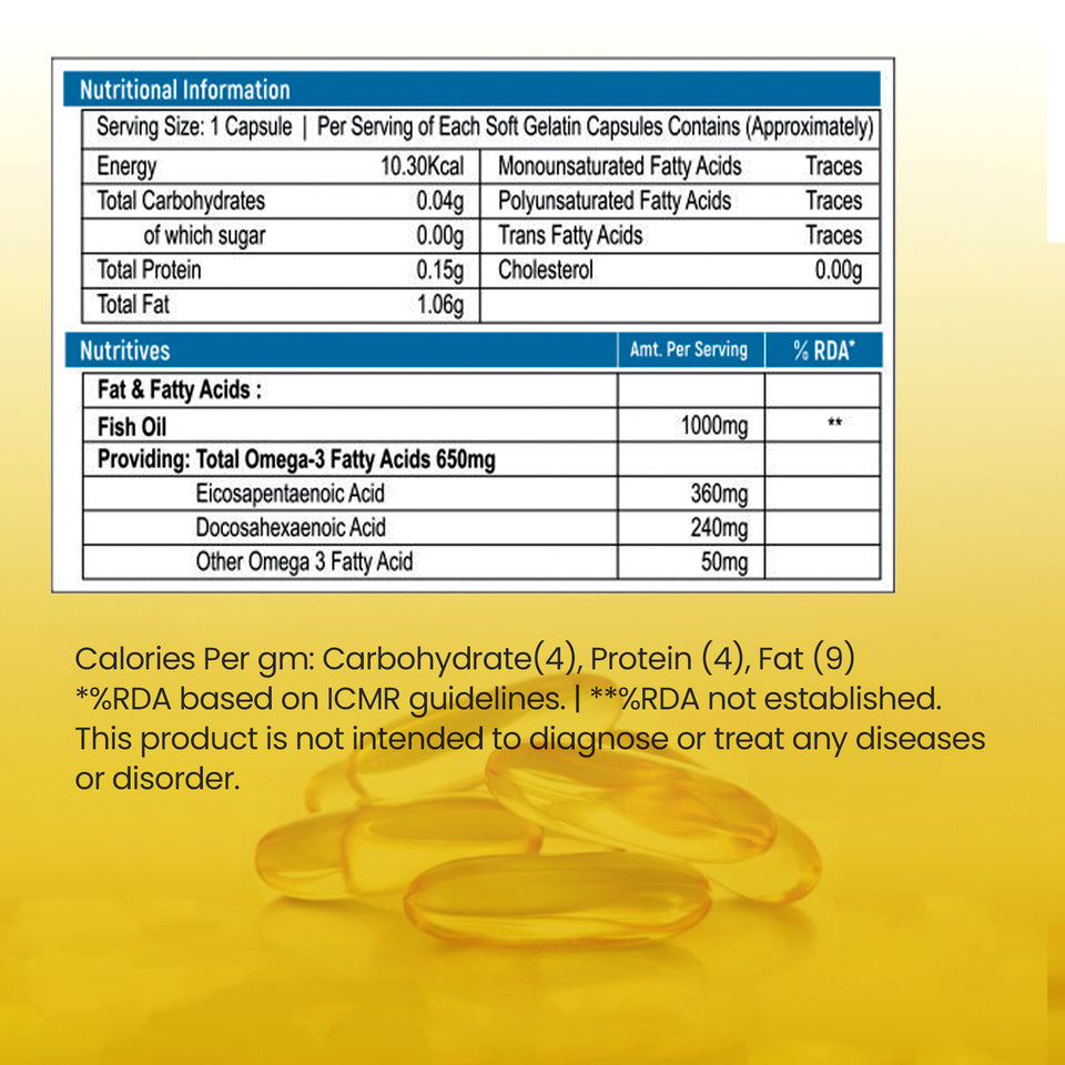 Vedapure Omega-3 Fish Oil Capsules - 60 Count - Image 3