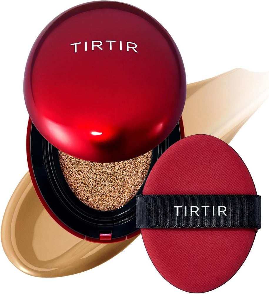 TIRTIR Mask Fit Red Cushion Foundation | Japan's No.1 Choice for Glass skin, Long-Lasting, Lightweight, Buildable Coverage, Semi-Matte (33W Ginger, 18g (Pack of 1))