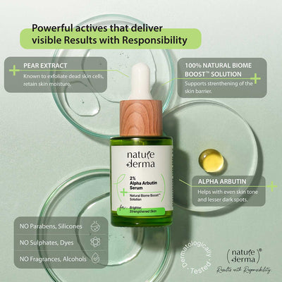 Nature Derma Face Serum with 2% Alpha Arbutin, 30ml - Image 2