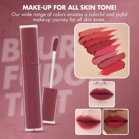 rom&nd BLUR FUDGE TINT | matte lipstick| light weight| cream type| super stay| k-beauty| highly pigment|moisturizing,0.17oz (08 CURRENT JAM) - Image 8