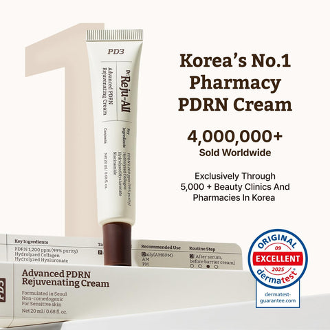 Dr.Reju-All Advanced PDRN Rejuvenating Cream – 99% Pure Salmon DNA Gel Type Face Moisturizer – Optimal 1200ppm for Glass Skin & Plumping – Korean Pharmacy Anti-Aging Skin Care Face Cream - 20ml - Image 3