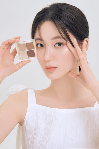 rom&nd Better Than Eyes N Series (N01 Dry Willow Flower) Korean Eye Shadow Mini Palette 4 Essential basic Shades - Image 4