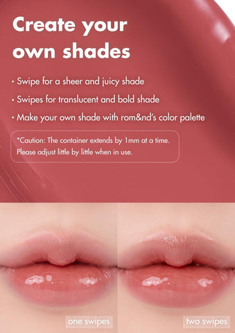 rom&nd Glasting Melting Balm 3.5g (7Colors), Glossy, Plumping Lips, Moisture, Translucent, Water Bomb, High Pigmented, Vegan (10 NU BEIGE) - Image 4