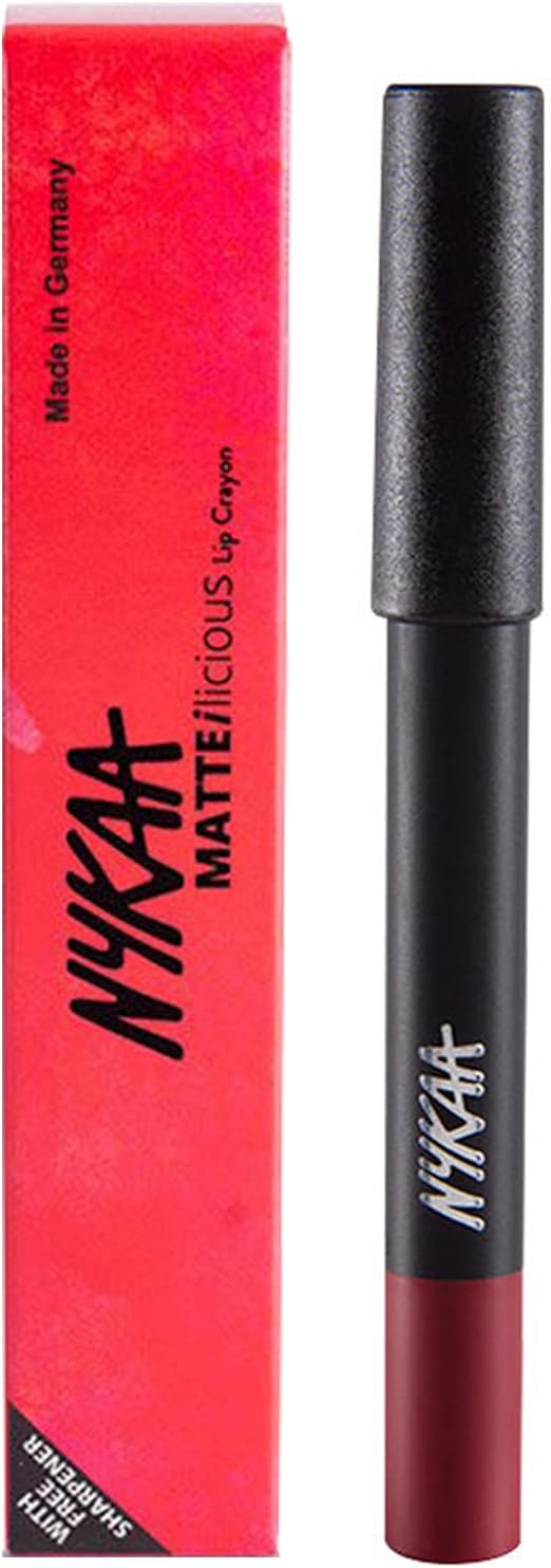 Nykaa Matteilicious Lip Crayon Perfect Plum 02 - 2.8g - Image 4