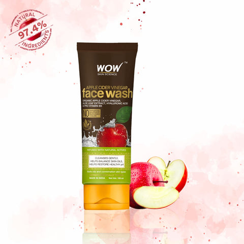 Wow Skin Science Apple Cider Vinegar Face Wash No Parabens, Sulphate, Silicones & Color  Pack Of 2 Net Vol 200ml