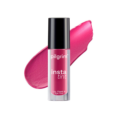 Pilgrim 3 in 1 Lip, Cheek And Eye Tint With Goodness Of Spanish Squalane, Almond Oil, Avocado Oil and Macadamia Nut Oil | Long Lasting Nourishment | Blends Easily 2.5gm (Pink Filter - 01)