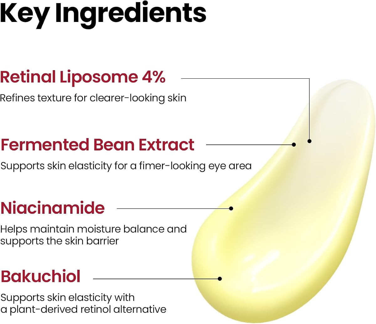 K-SECRET SEOUL 1988 Retinal Eye Cream - Advanced Retinal Liposome 4% & Fermented Bean - 30ml - Image 4