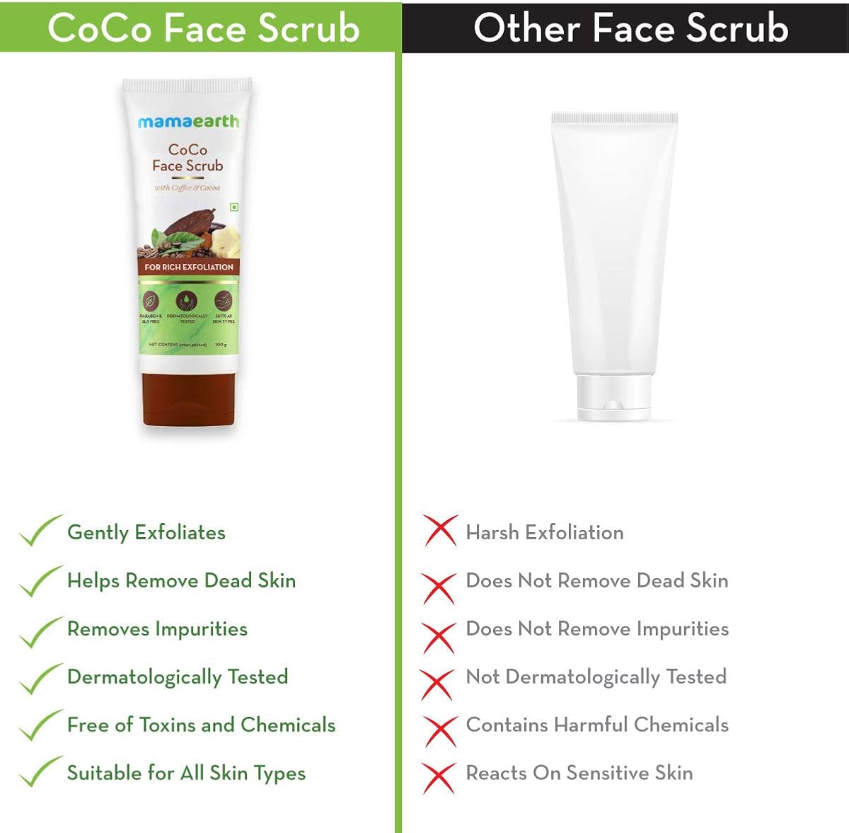 Mamaearth CoCo Face Scrub with Coffee & Cocoa - 100g - Image 5