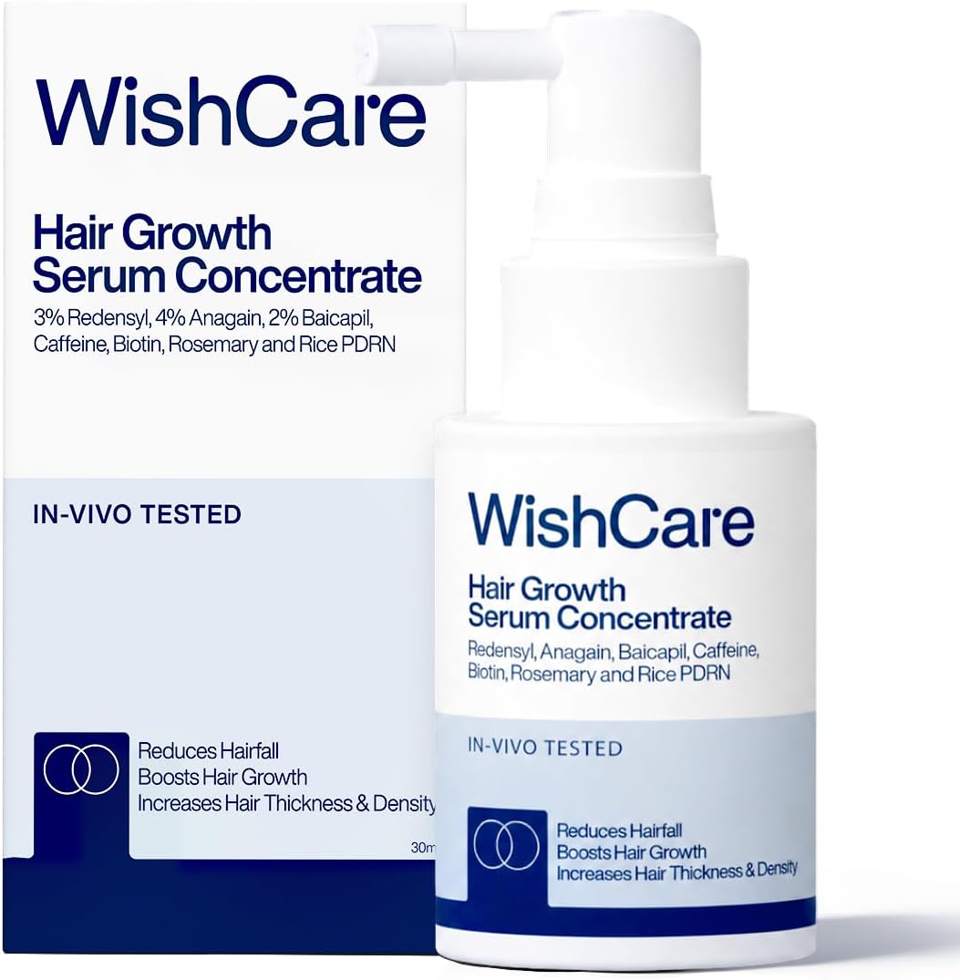 Wishcare Hair Growth Serum Concentrate - Redensyl, Anagain, Caffeine, Biotin, Keratin & Rice Water