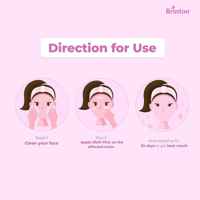 Brinton Obril First Cream - Face Moisturiser with Kojic Dipalmitate and Glycolic Acid, 20g - Image 2
