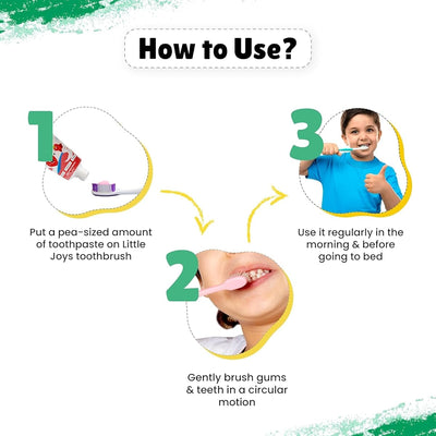 Little Joys Kids Multivitamin Toothpaste - Strawberry Flavour, 80g - Image 5