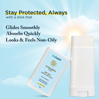 Truhabit Sunscreen Stick SPF 50 for Face - 13gm - Image 6