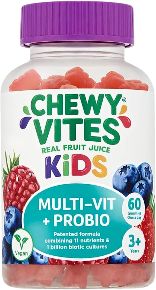Chewy Vites Kids Multi-Vitamin Probiotics Gummies - 60 Pack