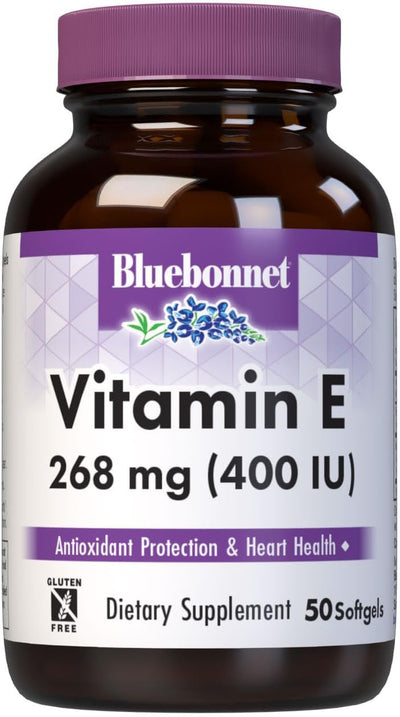 BlueBonnet Vitamin E 400 IU Softgels, 50 Servings
