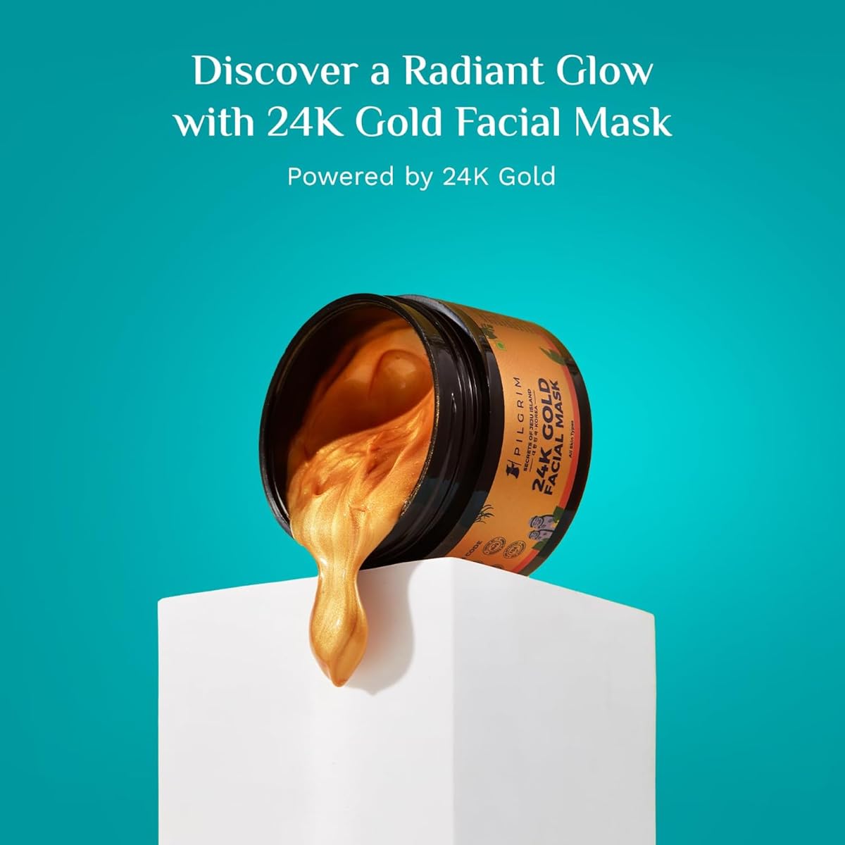 Pilgrim 24K Gold Face Mask - Hydrating & Radiance Boost - 50g - Image 2