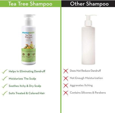 Mamaearth Tea Tree Anti-Dandruff Shampoo with Ginger Oil - 250ml - Image 5