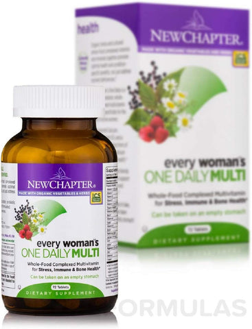 New Chapter Every woman's one daily MULTIVITAMINS 40+ with Nutrients for Stress, Immune and Bone Support 72 Vegetarian Tablets (Dietary Supplement) (Green)